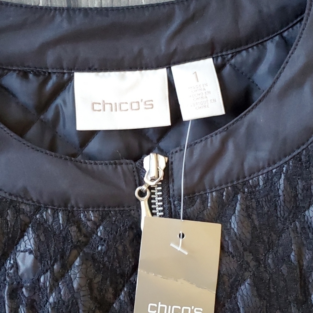 NWT Chicos Size 1, Medium 8, Quilted Jacket - Picture 4 of 6